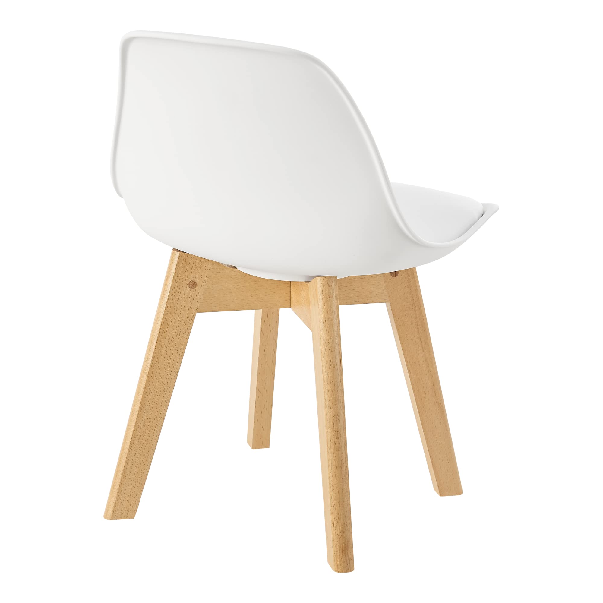 [en.casa] Set di 2 Sedie per Cameretta 2 Sedie per Bambini Altezza Seduta Imbottita 32 cm Mobili a Misura di Bimbi Sgabelli - Bianco