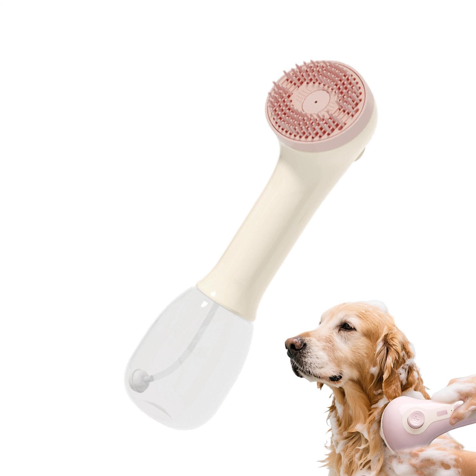Pulvérisateur de savon bain animaux électrique avec brosse massante pour un nettoyage en profondeur