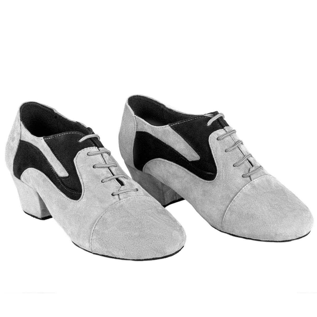 Rummos Mujeres Zapatos de Práctica R607 061-024 - Cuero Nobuk Negro - Normal - 4.5 cm Cuban - Made in Portugal