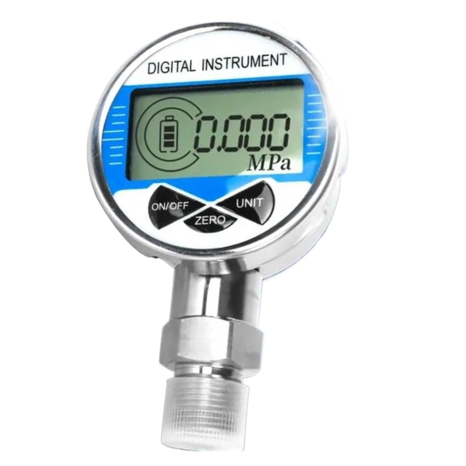 Manomètre Digital LCD G1/4 | Plage 0-40 MPa | Pour Eau, Air, Huile | Acier Inox 304 | Alimentation Piles AAA
