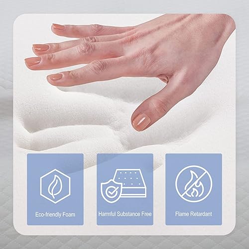 Miniatura 5 de PayLessHere - Colchón de espuma viscoelástica con gel, 5 pulgadas, tamaño king, con certificación CertiPUR-US, sin fibra de vidrio, cama en una