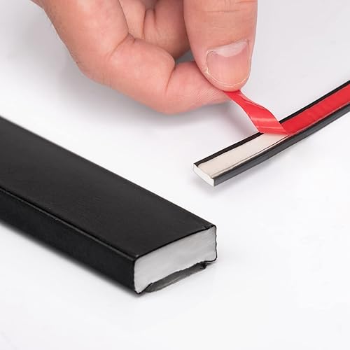 Art3dwallpanels Recorte negro de 10 pies para despegar y pegar para borde de azulejos, autoadhesivo, flexible, para decoración de esquinas