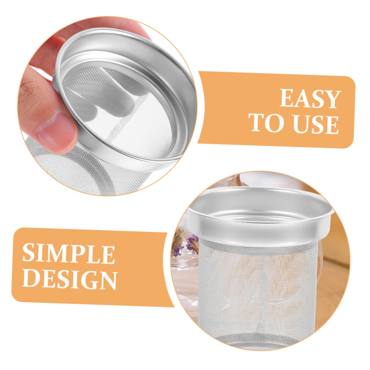 Filtro Infusor de Té de Acero Inoxidable y Ligero Colador Resistente para Sueltas Reutilizable para Casa Cafeterías y Restaurantes Diseño Fino y Duradero