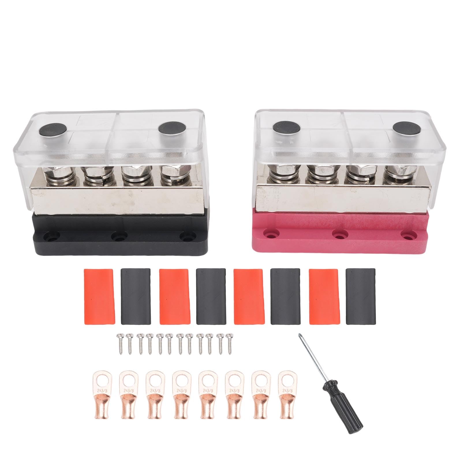 Bloc de Distribution D'alimentation M10 4 Voies 600 A pour Voiture, Barre Omnibus électrique, Bornier de Distribution D'alimentation pour Automobiles, Véhicules, Camping-cars,