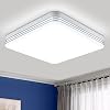 VIPMOON 12In Led Ceiling Light,48W 4320lm Square Silver Edge Ceiling Light, 6500K Ceiling Light Cold White, Energy Efficient Ceiling Lamp for Barthroom Kitchen Office Balcony Hallway [Energy Class E]