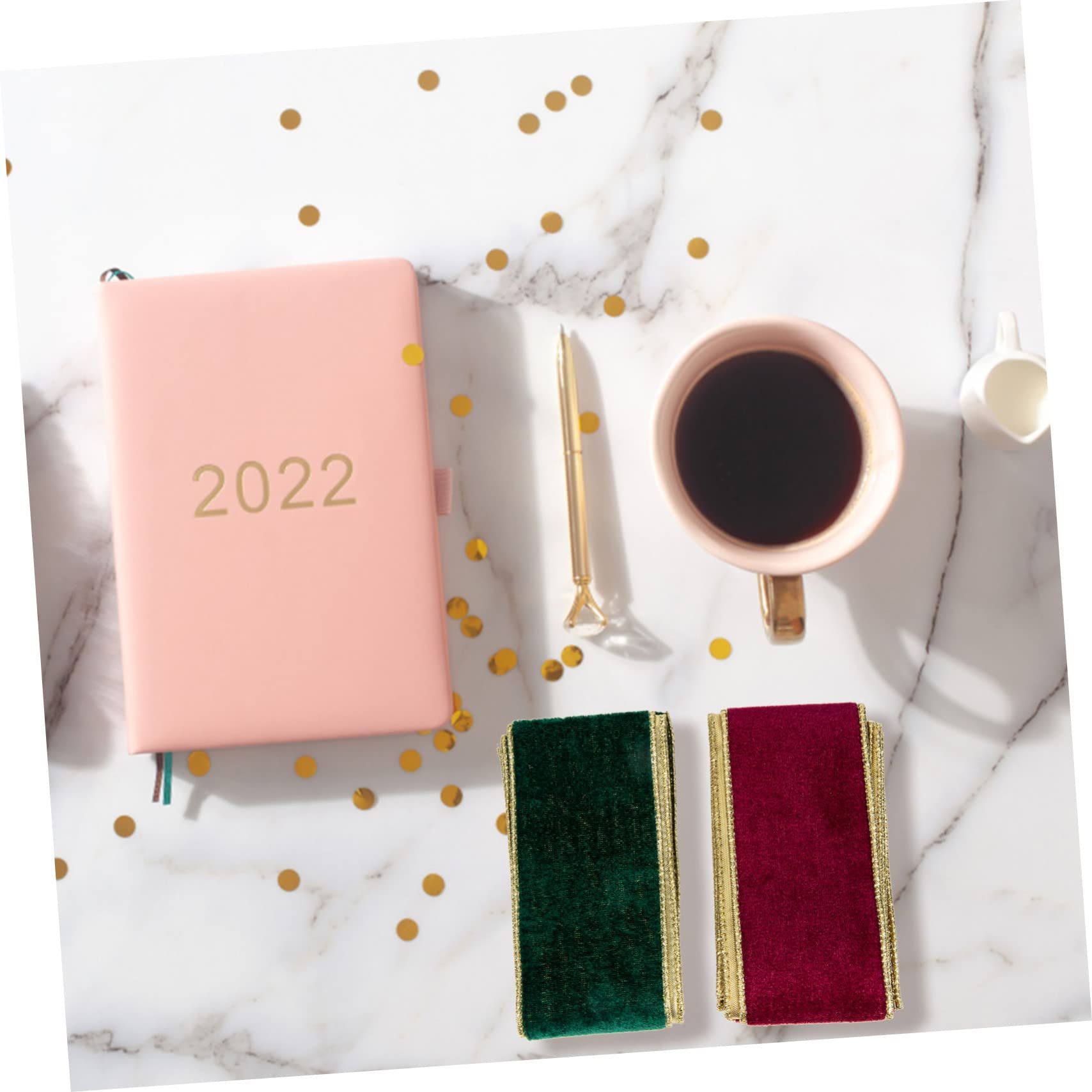 Tofficu 10rollen Neuer Titel Weihnachtsbänder Weihnachtsdeko Geschenkband Für Bastelarbeiten Dunkelrotes Und Grünes Samtband Für Geschenkverpackungen Weihnachtsbaum Und Heimdekoration