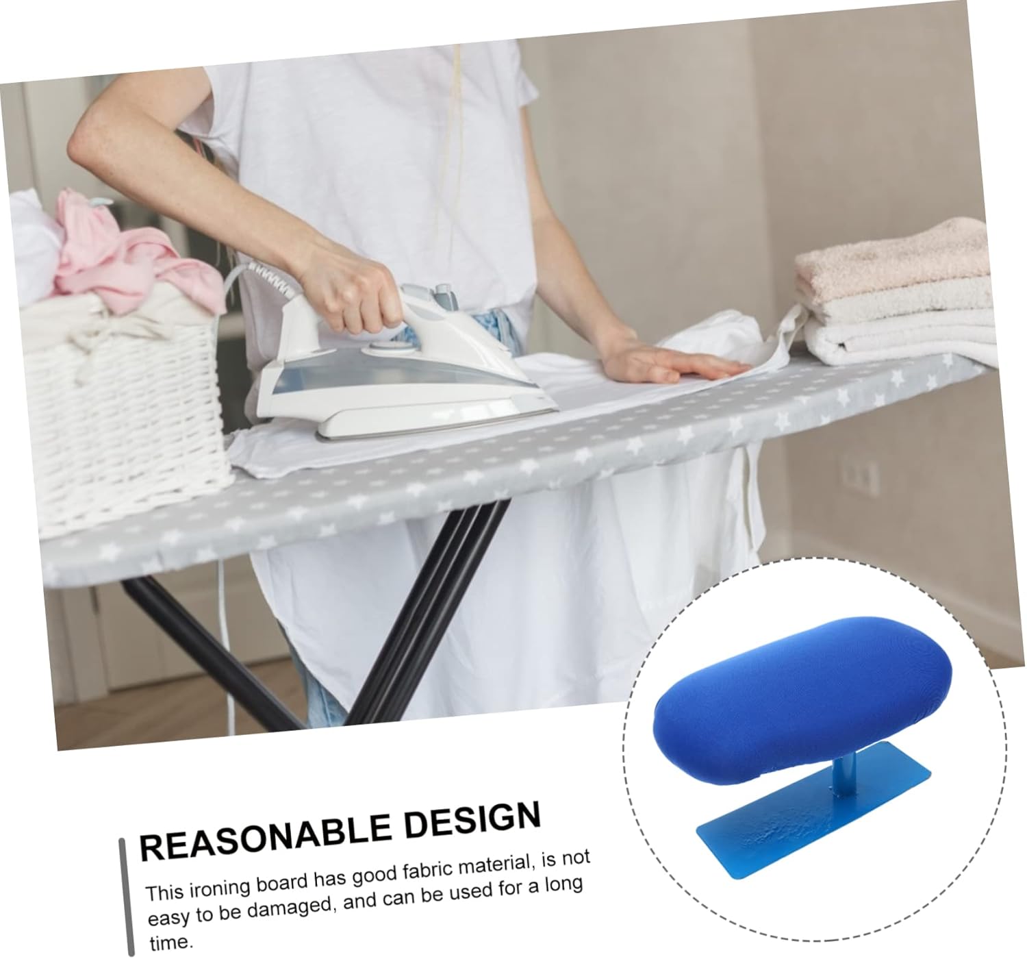 Multi-Functional Metal Ironing Board Long Arm Portable Small Area Ironing Table Household Supply