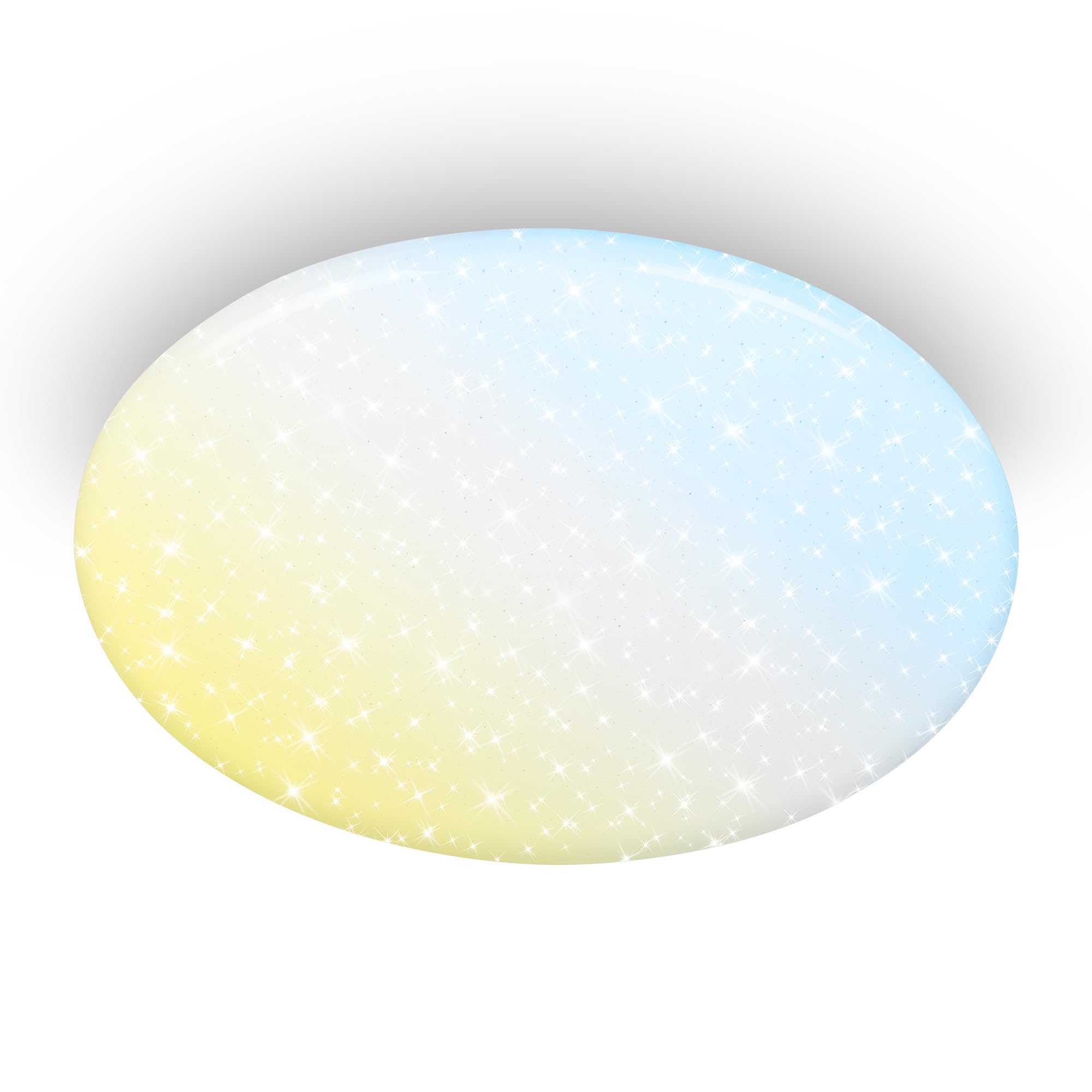 BRILONER - LED Ceiling Light with Remote Control, dimmable, Night Light, Warm White to Cool White, Ultra Bright, Living Room, Bedroom, 56 x 10 cm, White