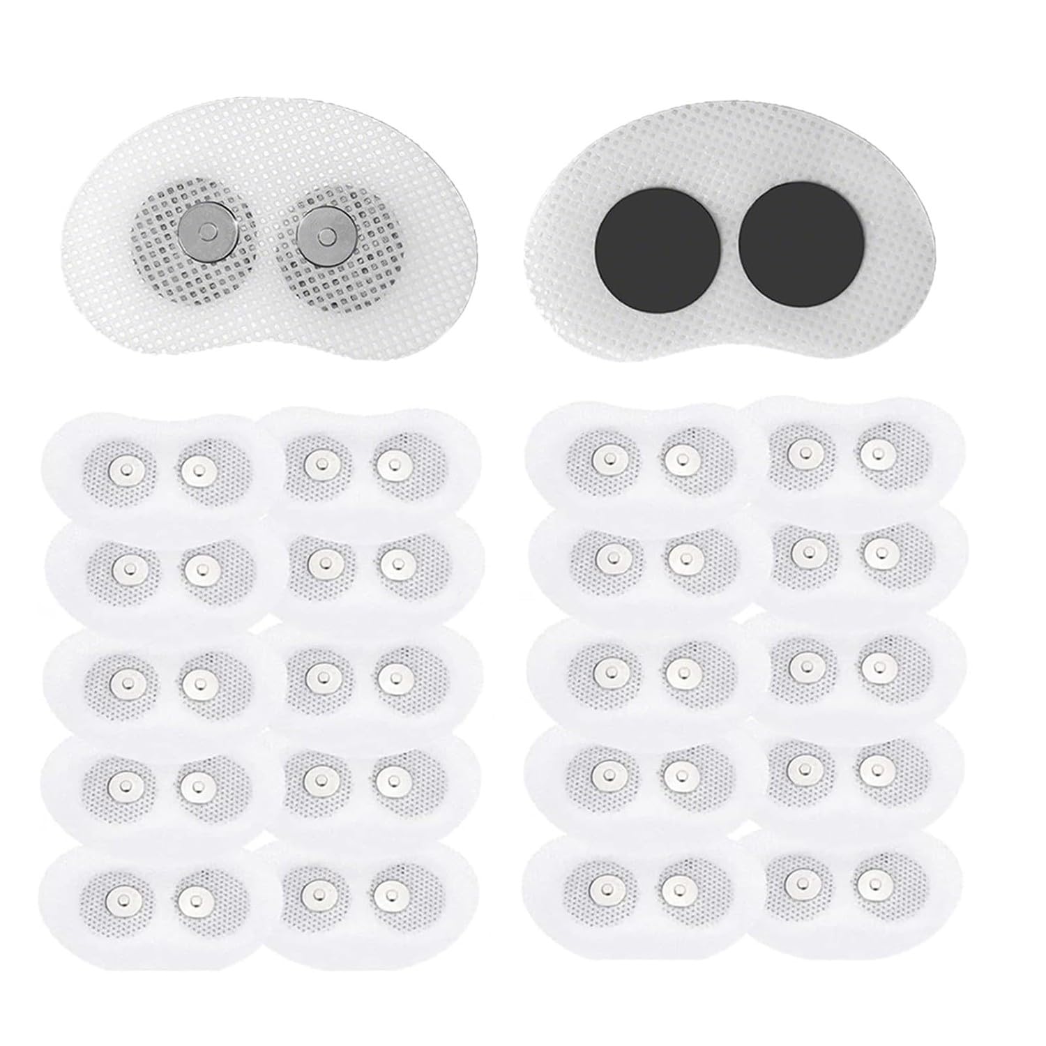 Leitfähige Streifen Aufkleber Magnetische Schnappgel, Elektroden Pad for Smart Anti Sleep Stop Schnarchen Geräte, Sleep Patches, Smart Snore Stopper Device, Ersatzpflaster 100Pcs