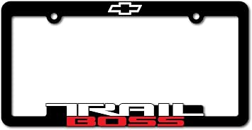 (2) TRAIL BOSS License Plate Frames 3D Raised Letter Frame Brackets (1-Pair)