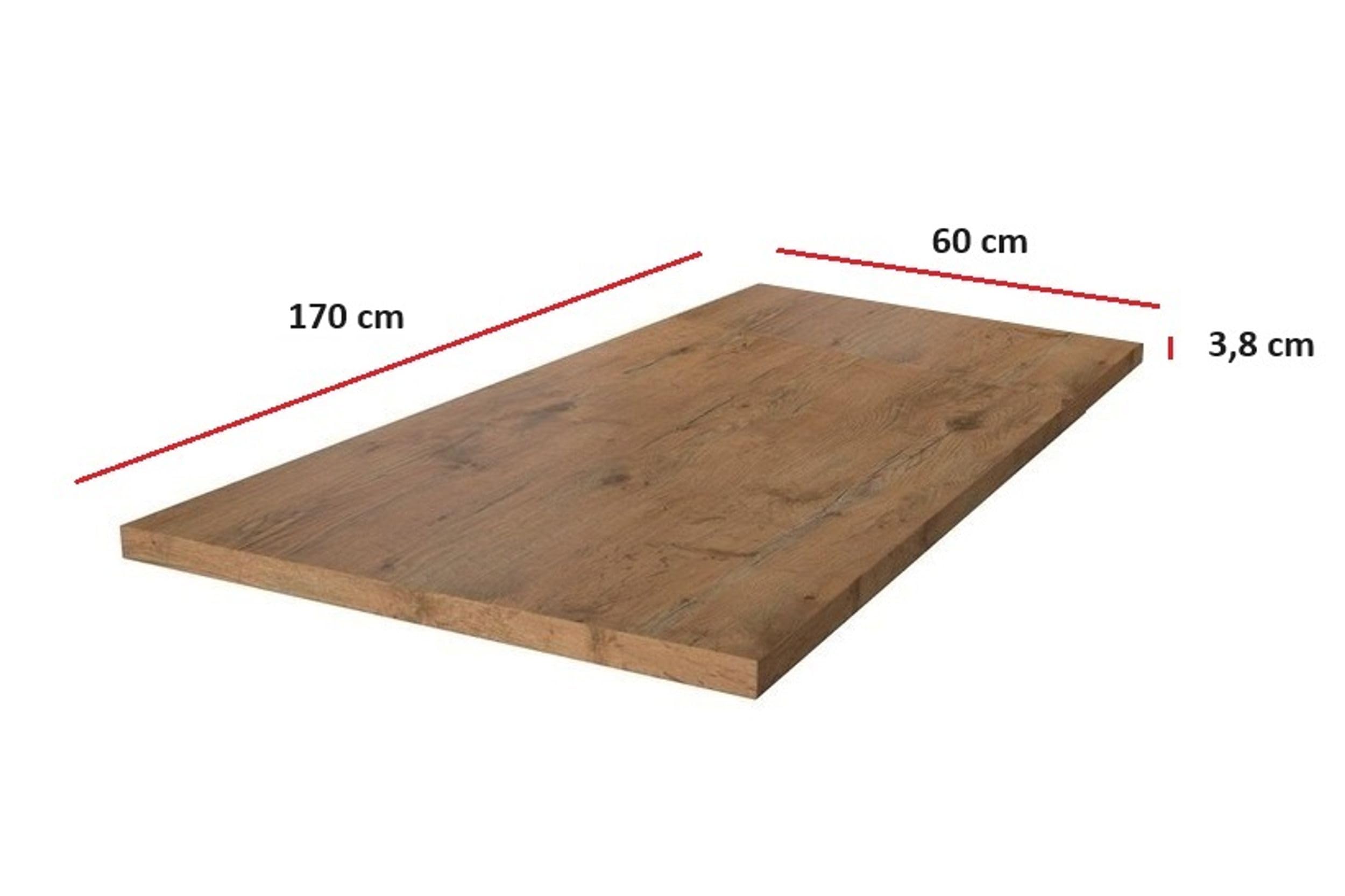 Kuechen-preisbombe Arbeitsplatte 170 cm 38 mm Küchenzeile Küchenblock Eiche Lancelot Küche Vigo
