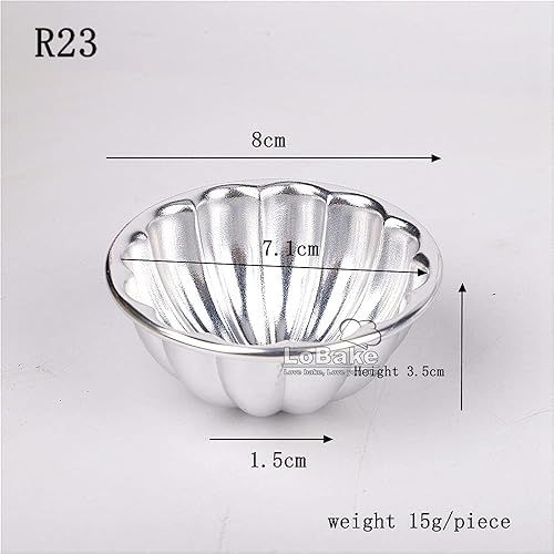 Miniatura 2 de Moldes ondulados de aluminio para tartas de flores y calabazas, moldes de jalea para pudín, para magdalenas, herramientas para hornear (R23)