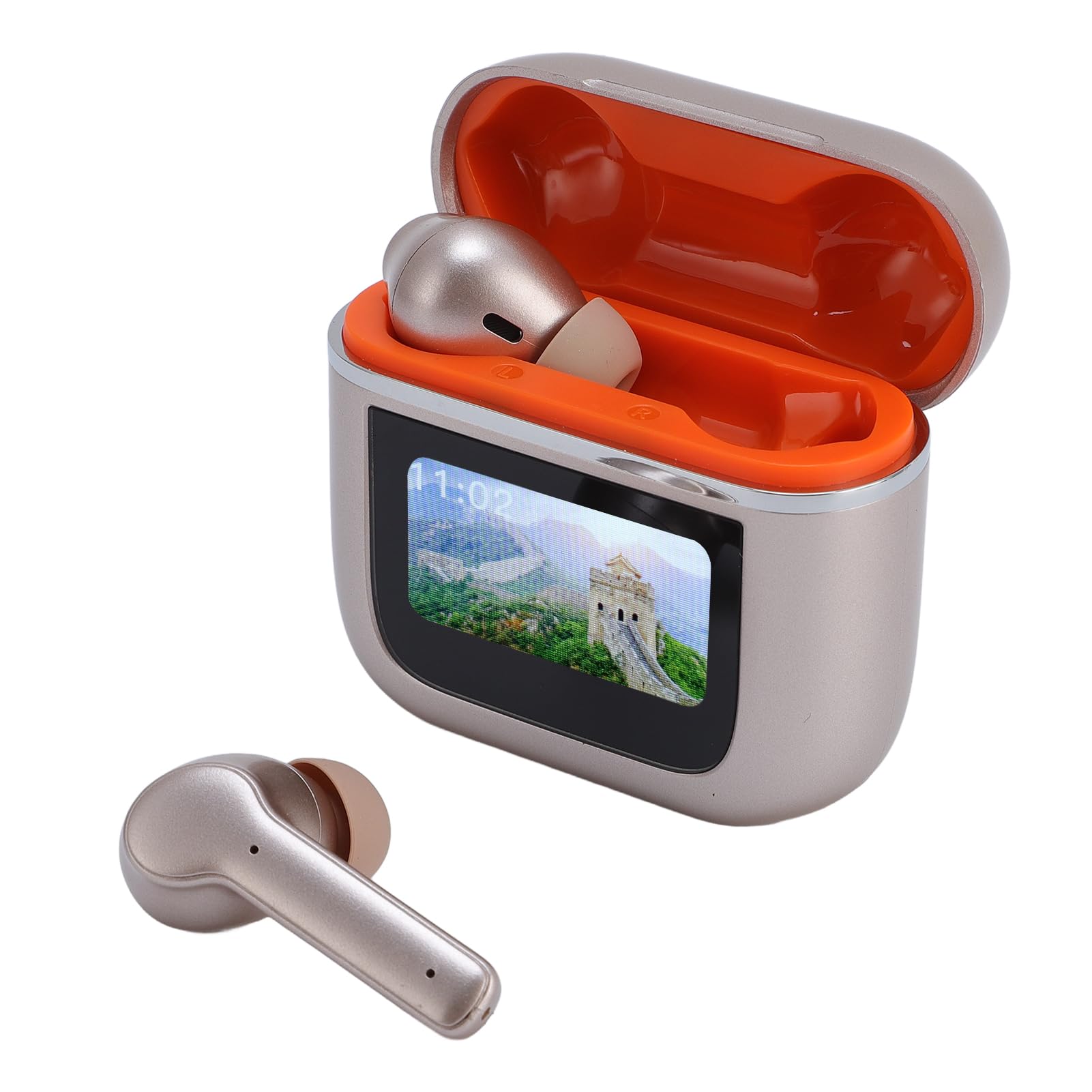 Fabater Auricolari per Traduttore di Lingua Cancellazione Attiva del Rumore Batteria a Lunga Durata per Viaggiatori e Appassionati di Lingue 2 Auricolari 1 Custodia per (GOLD)