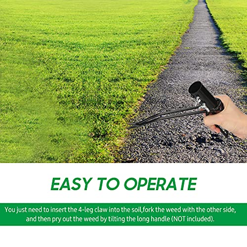 Laurio Ferramenta de remoção de ervas daninhas em pé sem alça Extrator de ervas daninhas de mão Ferr