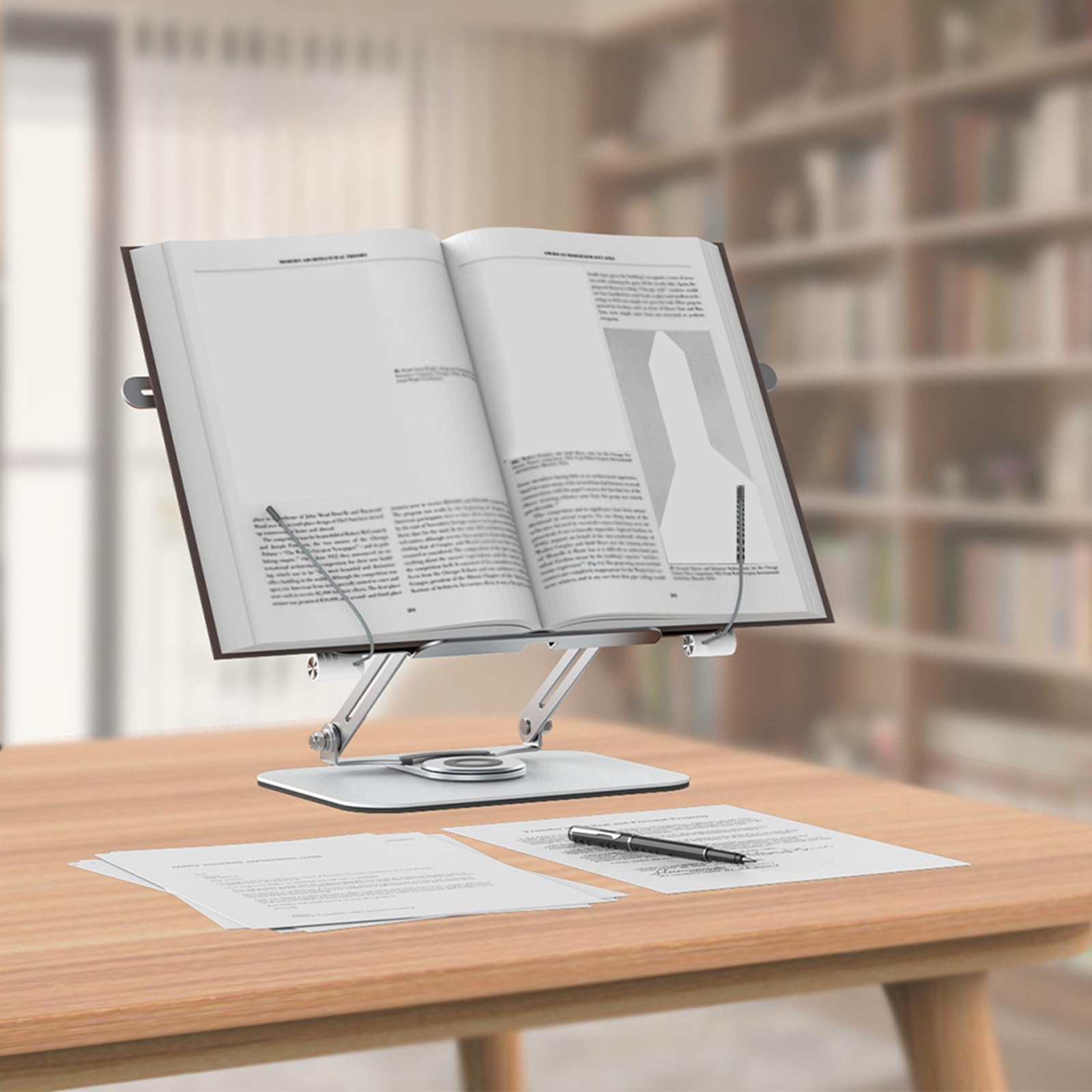 Portable Pieghevole per Sollevamento Computer Wersers Desta Laptop Base Rotazione A 360 Gradi La Lettura E Video Che Visti Un Supporto Libri Regolabile