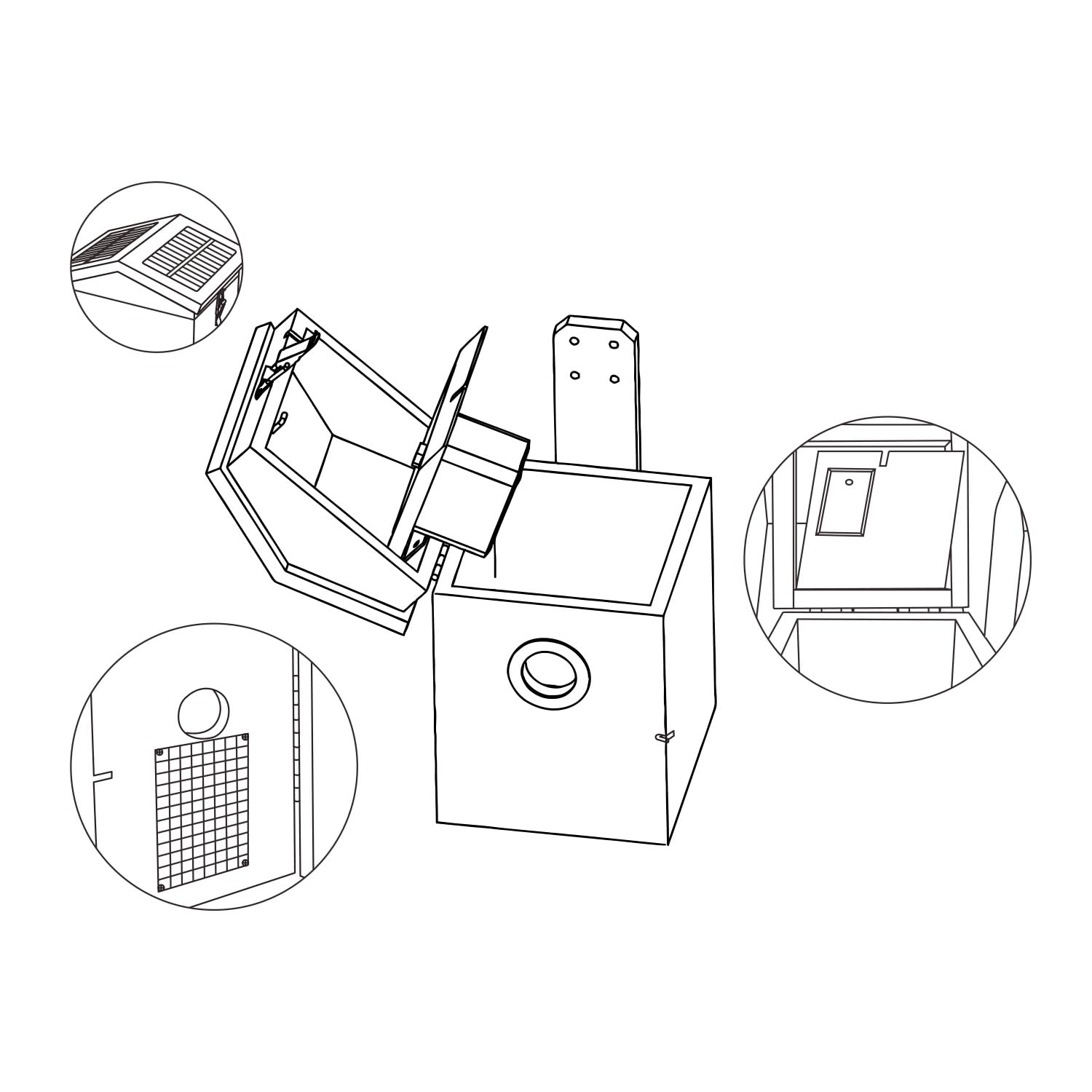 Croci Nido per Uccelli Wifi - Con Pannello Solare, Batteria e Telecamera HD 1080p, App Smart con riconoscimento della specie, foto e video, Sensori di movimento per volatili, in legno