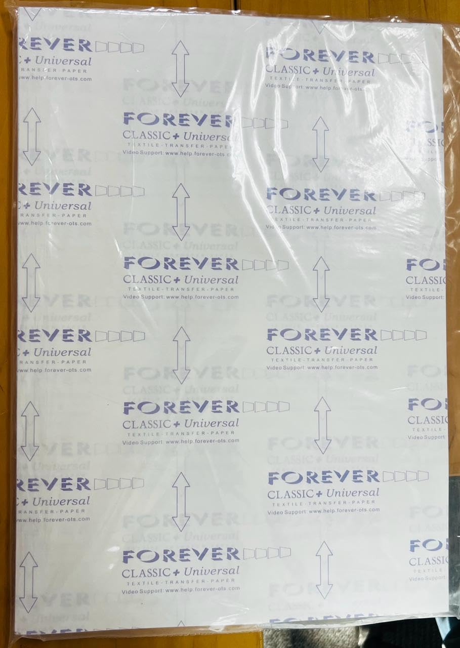 Forever Classic+Universal Heat Transfer Paper for Light Garments-A3-20 Sheet/Packet