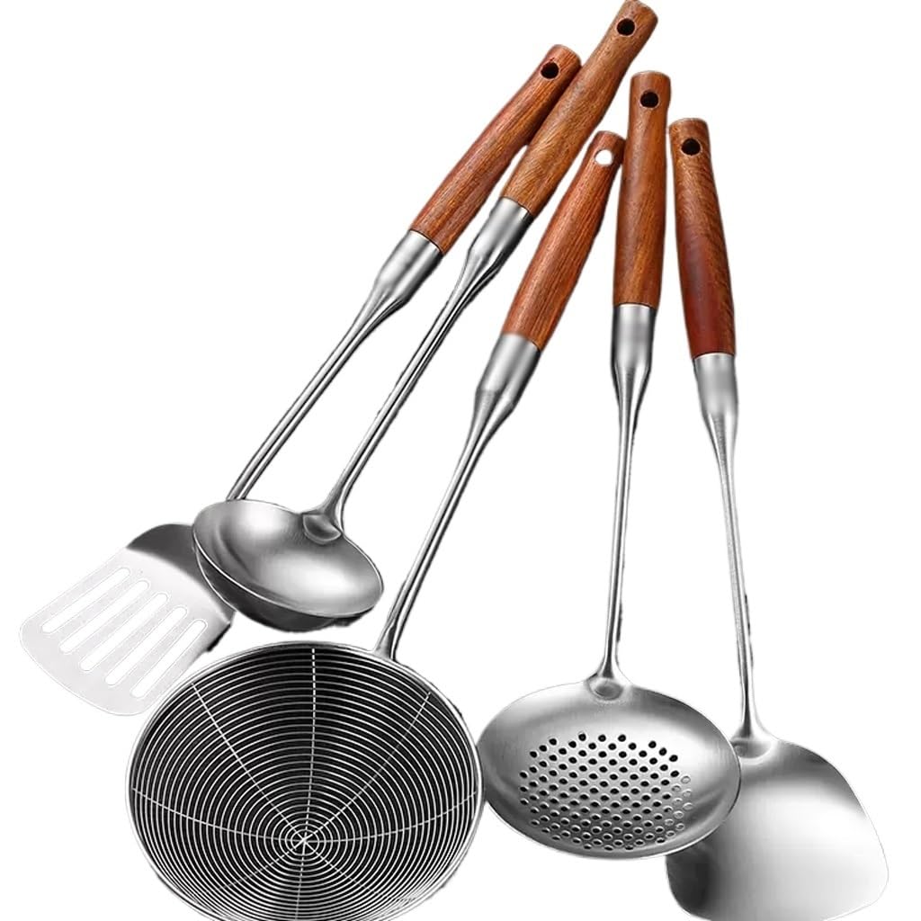 Ustensiles de cuisine anti-rayures : pack de 6 outils avec pelle et cuillère protectrices