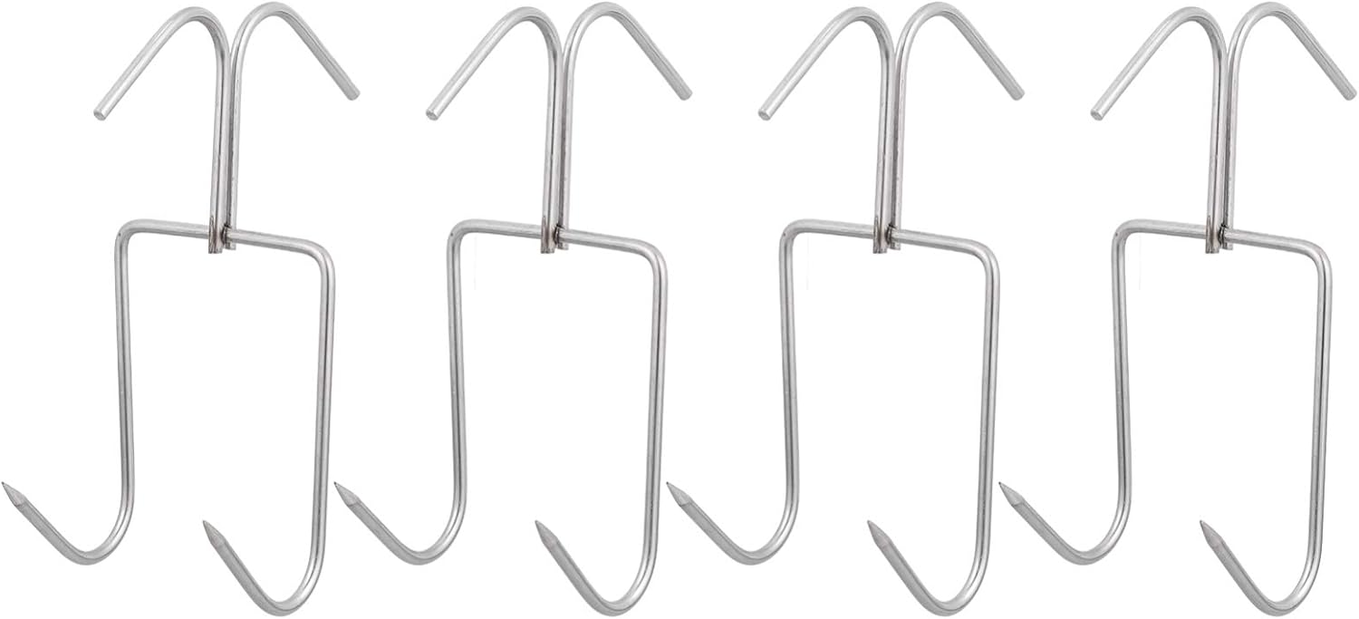 DOITOOL 4pcs Hook up Pot Rack Hooks Pan Hanger Turkey
