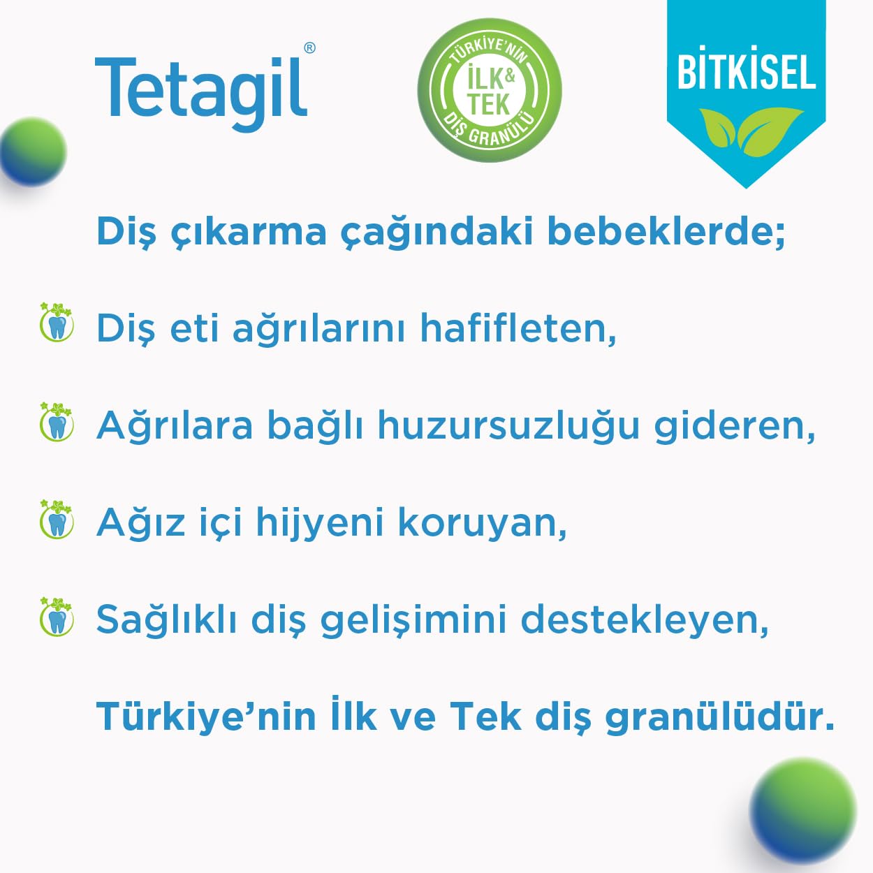 Tetagil Bebek Diş Çıkarma Granülü 36 Saşe