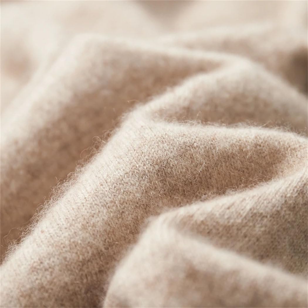 Men's 100% Cashmere Pencil Pants Elastic Waist Drawstring Knitted Small Leg Trousers Winter Soft Warm Sweatpants