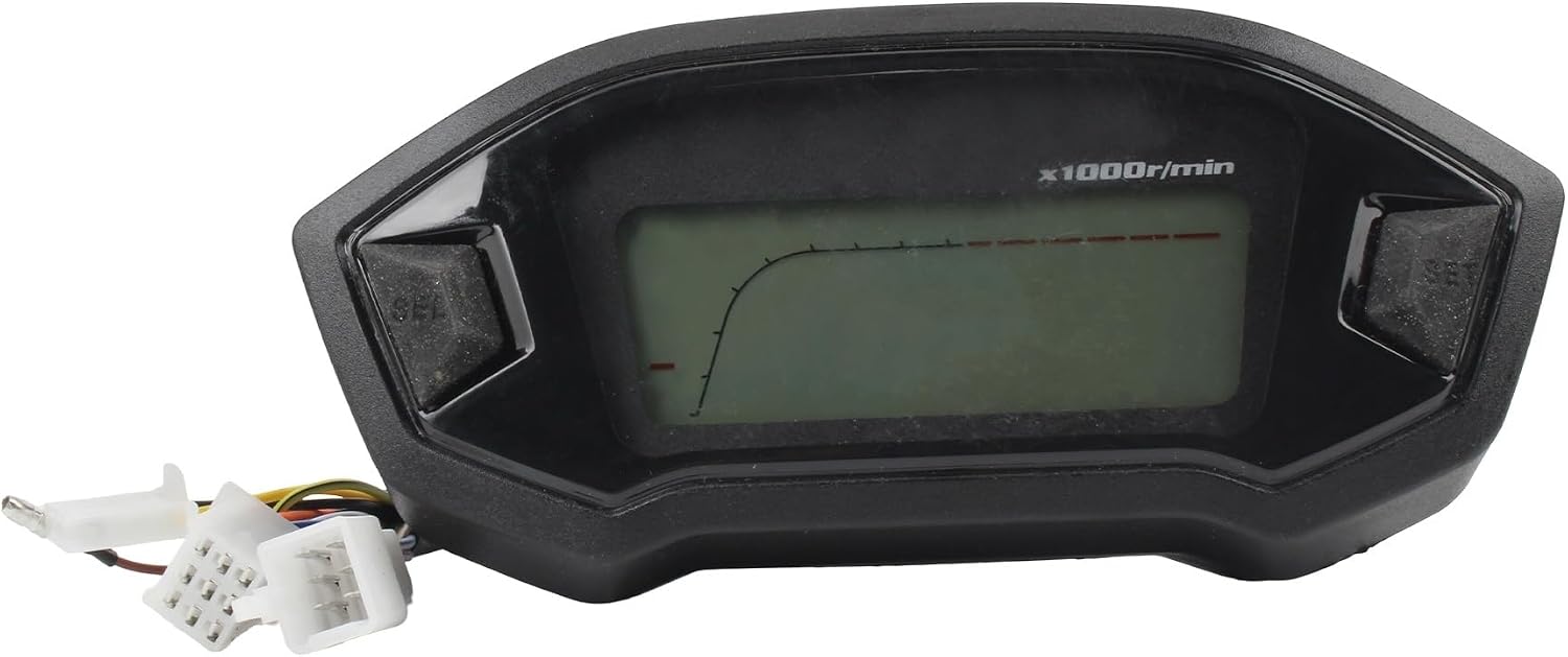 Tachometer Motorcycle LCD Dashboard Digital Speedometer Tachometer Odometer Turn Signal Light Indicator Voltmeter Oil Gauge
