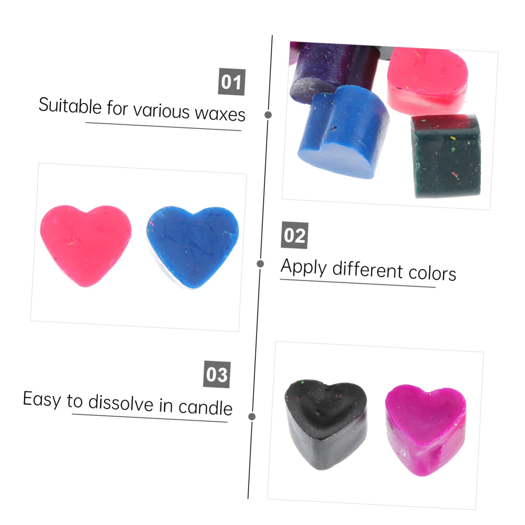 Operitacx 3 Set Coloranti Per Kit Colorazione Scaglie Per Cera Fai Da Te Per Cera Paraffina Facil Usare Sciogliere 11 Pezzi*3