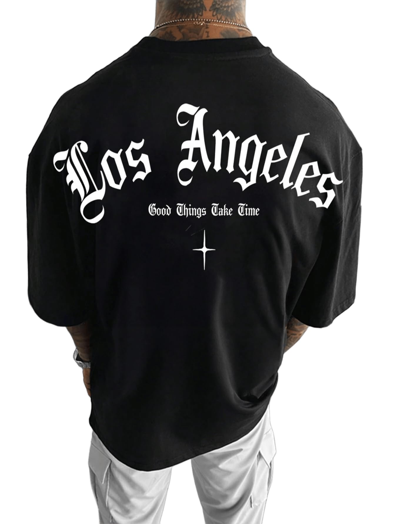 sxv style SXV 'Los Angeles California' Printed Cool Aesthetic Oversized Baggy T-Shirt for Men and Women-picture-52