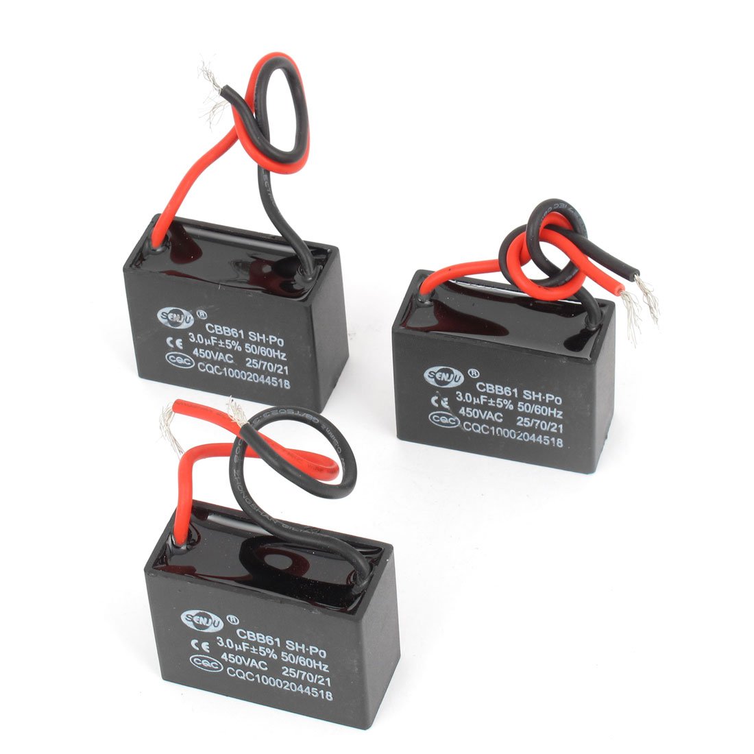 Condensateur de démarrage CBB61 3uf 450V pour réparation hotte et ventilateur
