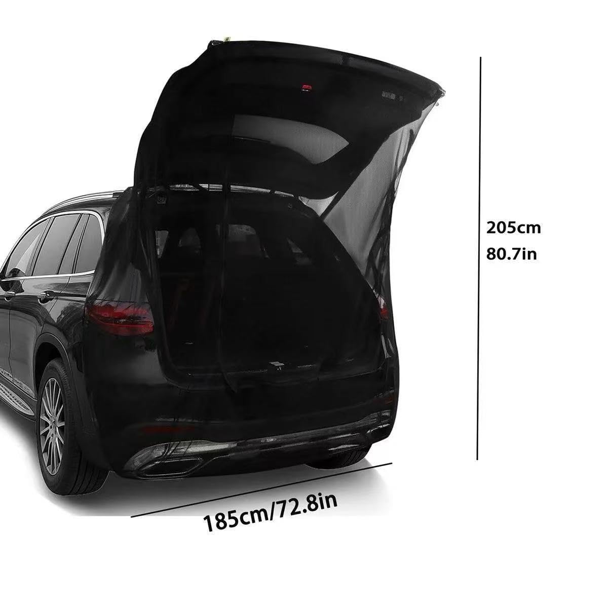 Rejilla Ventilación Portón Trasero para Mini Countryman (U25) 2023 2024 2025, Red Parasol Maletero Cortina Privacidad Accesorios Exteriores Viaje,L（185 * 205）