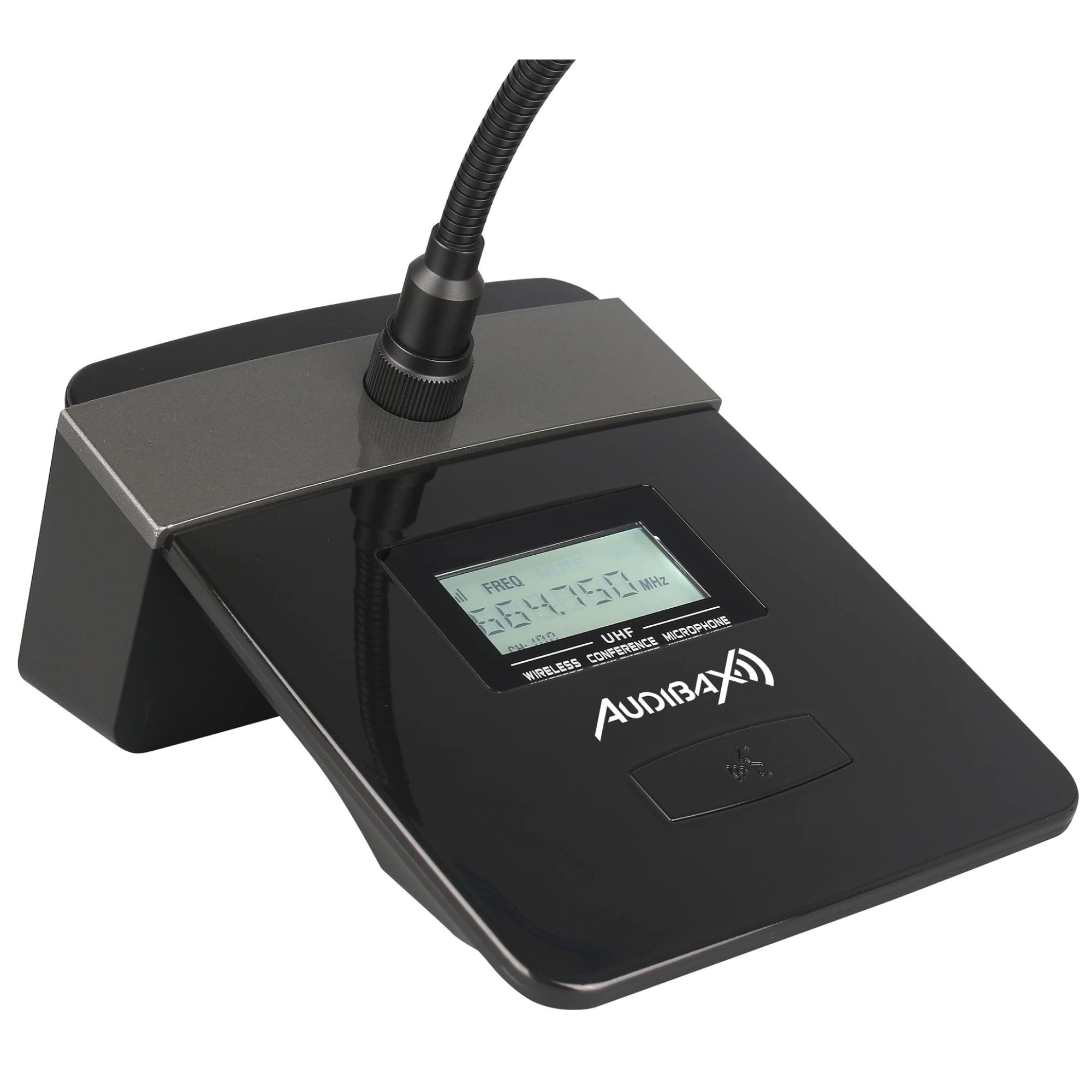 Audibax Sidney Conference 1000 - Sistema per Conferenze Wireless - Microfoni Wireless per Riunioni - Ricevitore con 4 Microfoni a Connessione Remota - Microfoni con Pulsante di Azione Vocale
