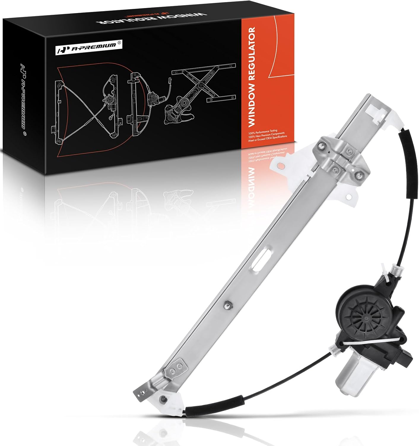 A-Premium Power Window Regulator with Motor and One-Touch Up Down Function Compatible with Mazda 6 2014-2021 L4 2.5L Sedan Front Right