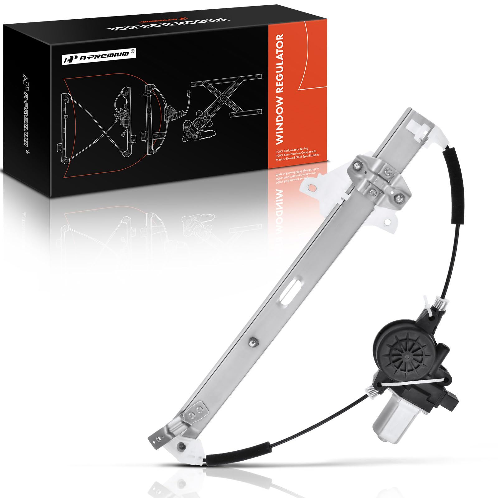 A-Premium Power Window Regulator with Motor and One-Touch Up Down Function Compatible with Mazda 6 2014-2021 L4 2.5L Sedan Front Right