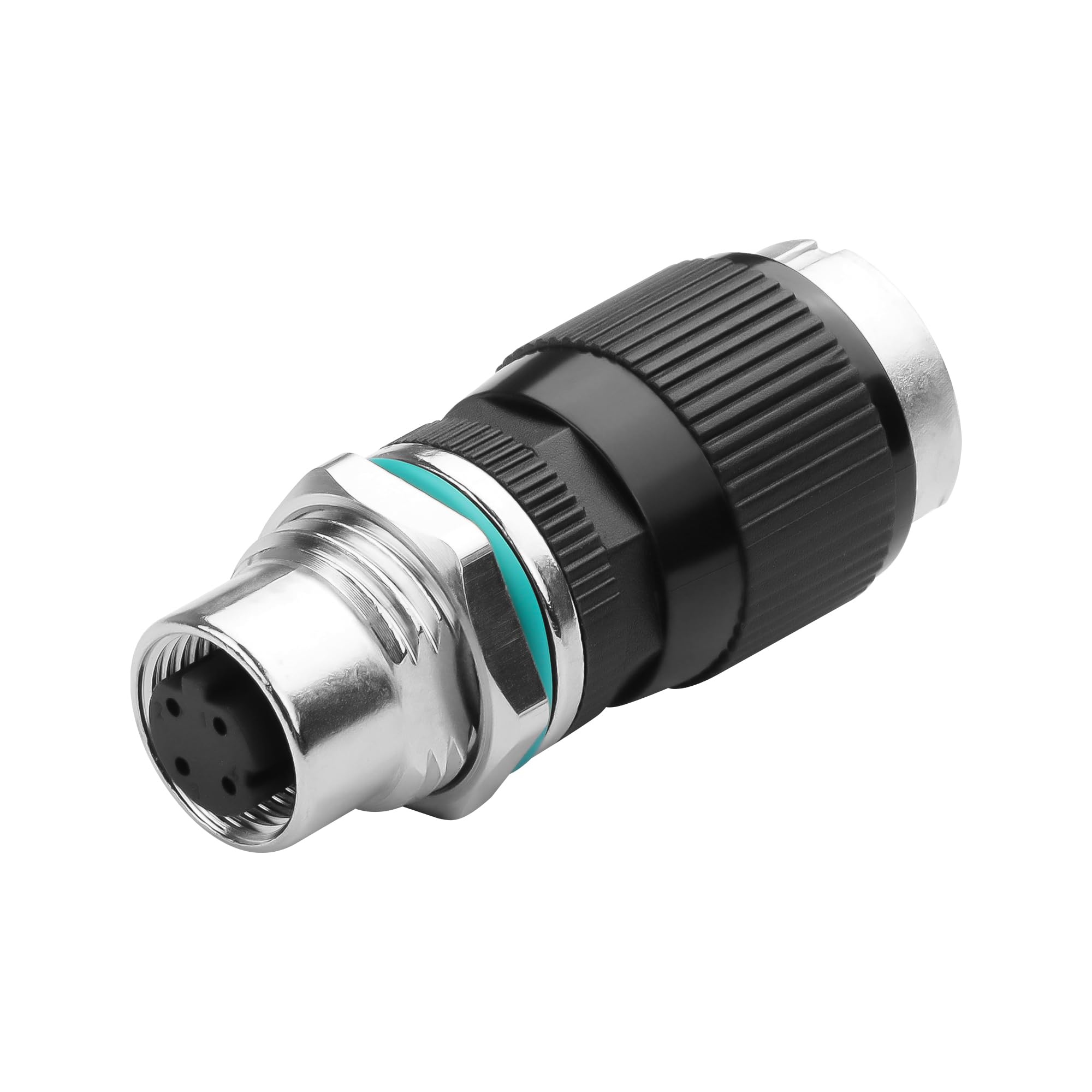 CERRXIAN Adattatore da RJ45 a M12 a 4 pin, M12 4 pin femmina a connettore Ethernet RJ45, impermeabile IP68, per sistemi di automazione, plug and play (femmina a 4 pin)