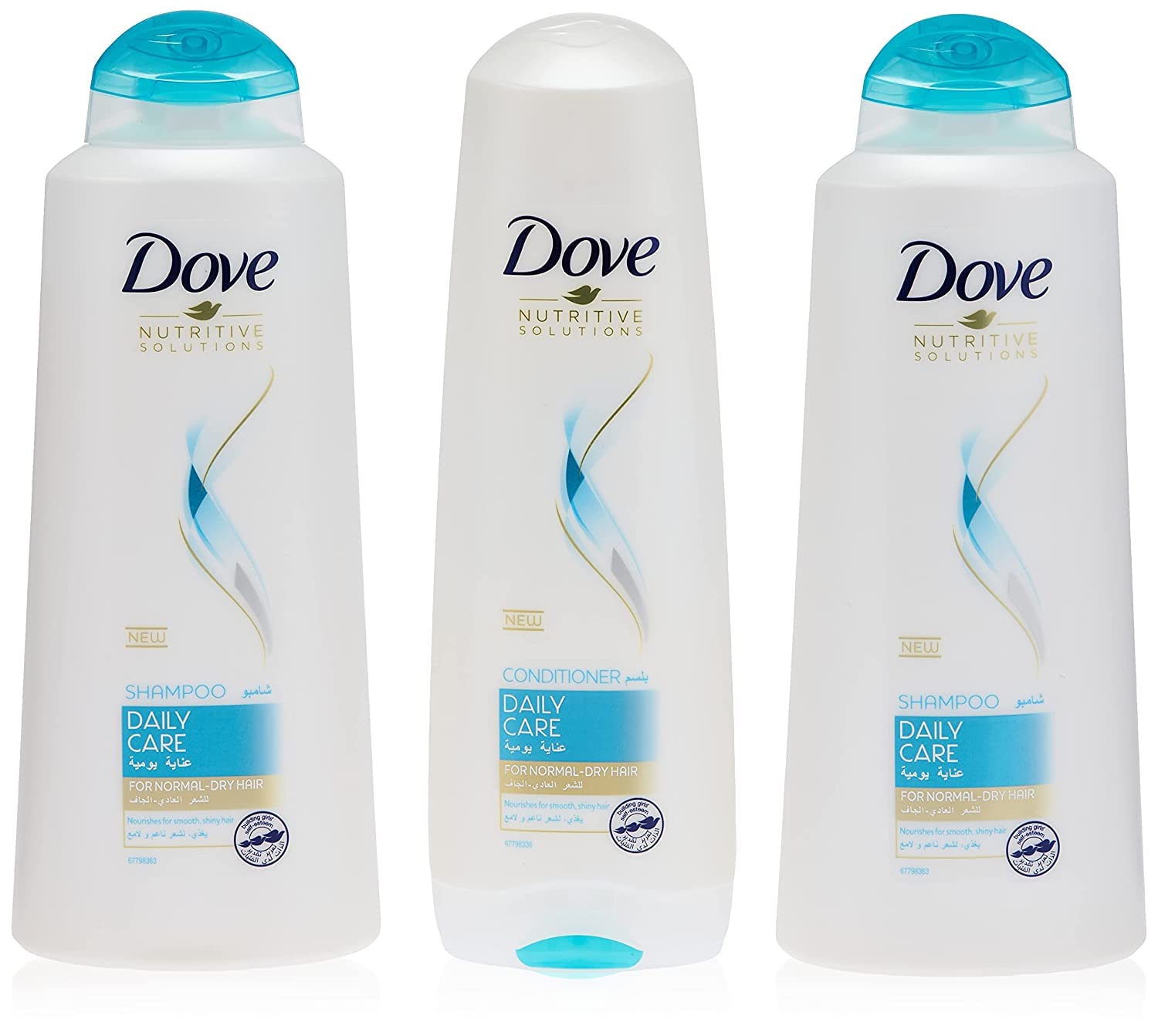 Dove Shampoo Daily Care, 600ml (Pack Of 2) + Dove Conditioner Daily Care, 350ml