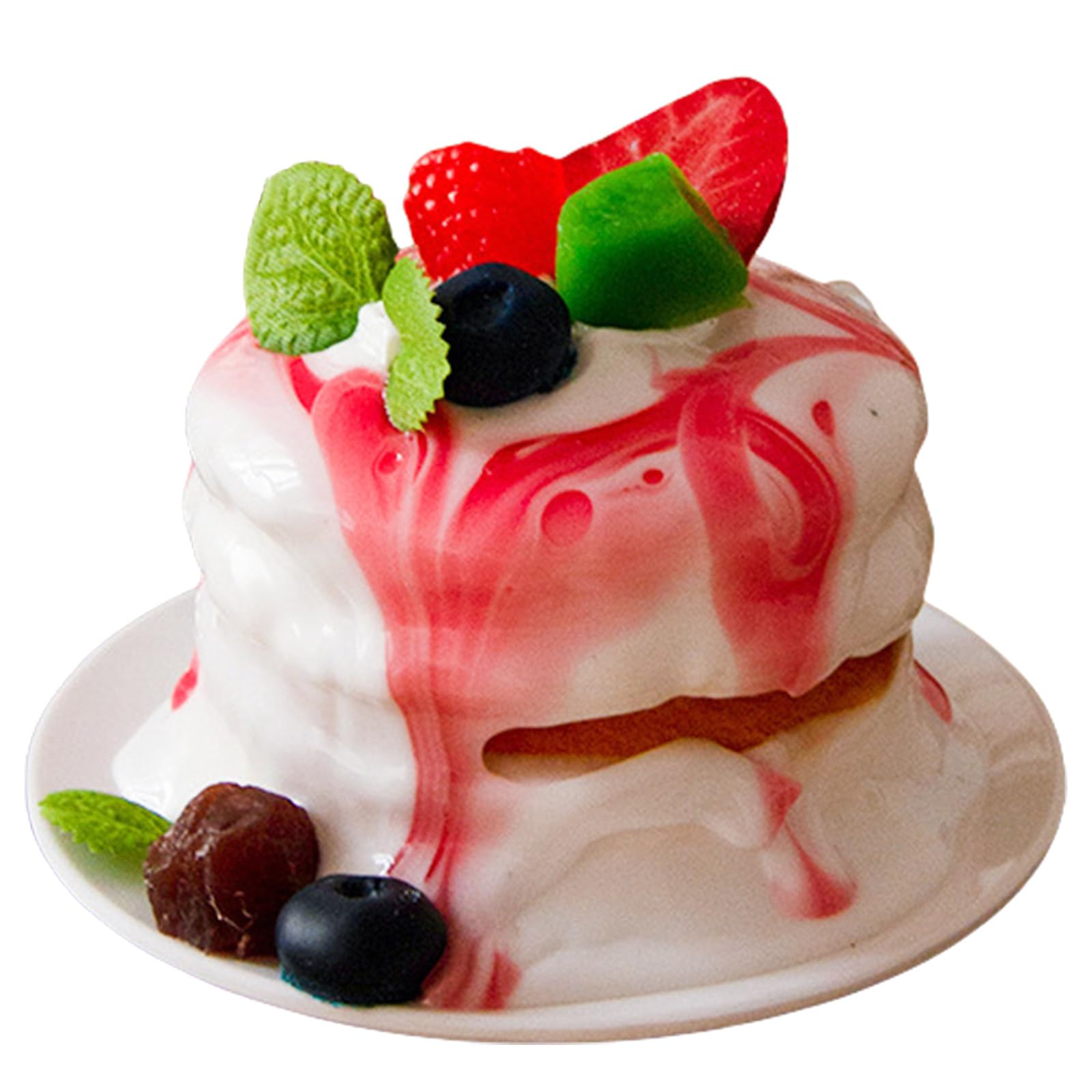 Limtula Realistic Dessert Simulation Props Decorative Faux Fruit Cake Model Artificial Food Decoration for Home and Party Use PU Cake Model