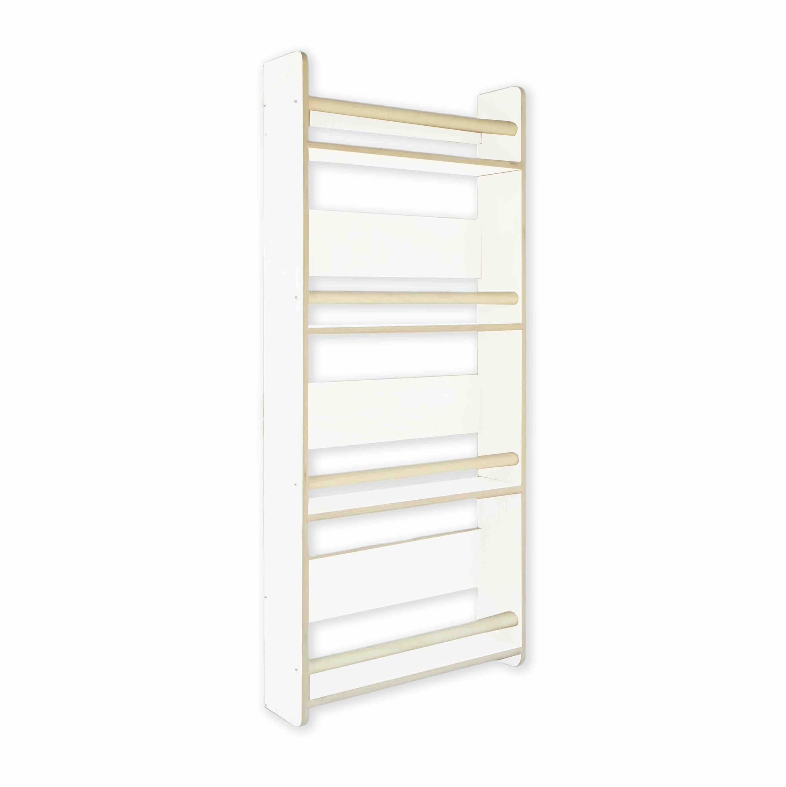 Libreria Montessori Da Parete Per Bambini - Scaffale Portatutto A 4 Ripiani In Legno Naturale - Foto 8