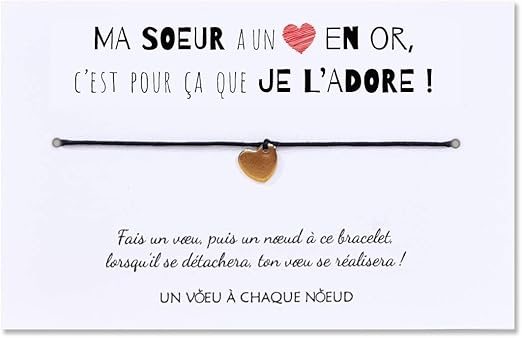 Carte De Voeux Ma Soeur Je L Adore Bracelet Porte Bonheur Fabrique En France Idee Cadeau Original Anniversaire Soeur Noel Amazon Fr Fournitures De Bureau Carte De Voeux Ma Soeur Je L Adore Bracelet Porte Bonheur Fabrique En France Idee Cadeau Original Anniversaire Soeur Noel Amazon Fr Fournitures De Bureau