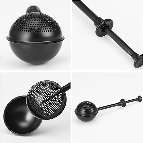 Miniatura 27 de HULISEN Plumero de harina para hornear, operación con una sola mano, agitador de azúcar en polvo de acero inoxidable 304, tamiz de harina para