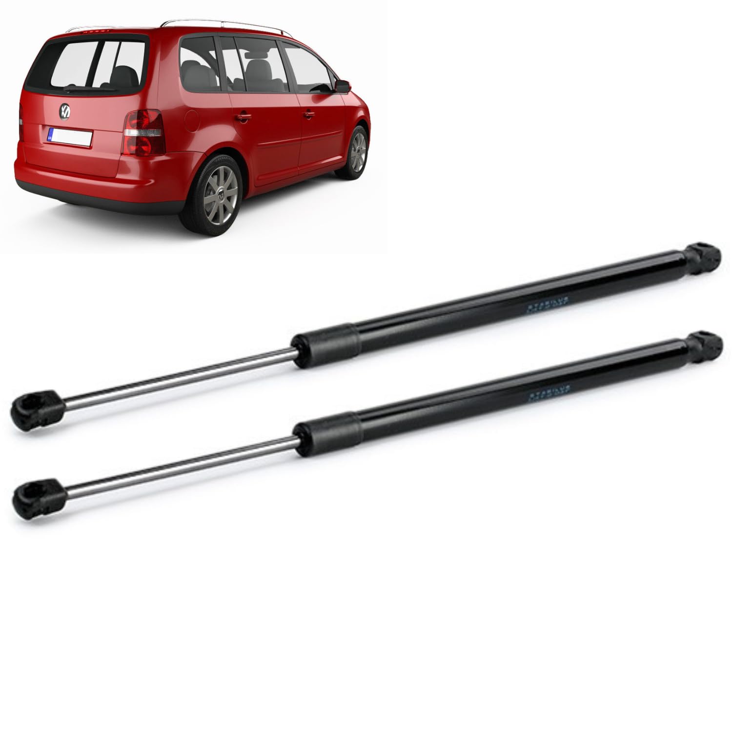 (Lot de 2) Vérin de coffre ou hayon arrière ressort à gaz pneumatique compatible pour Volkswagen Touran I OEM 1T0827550