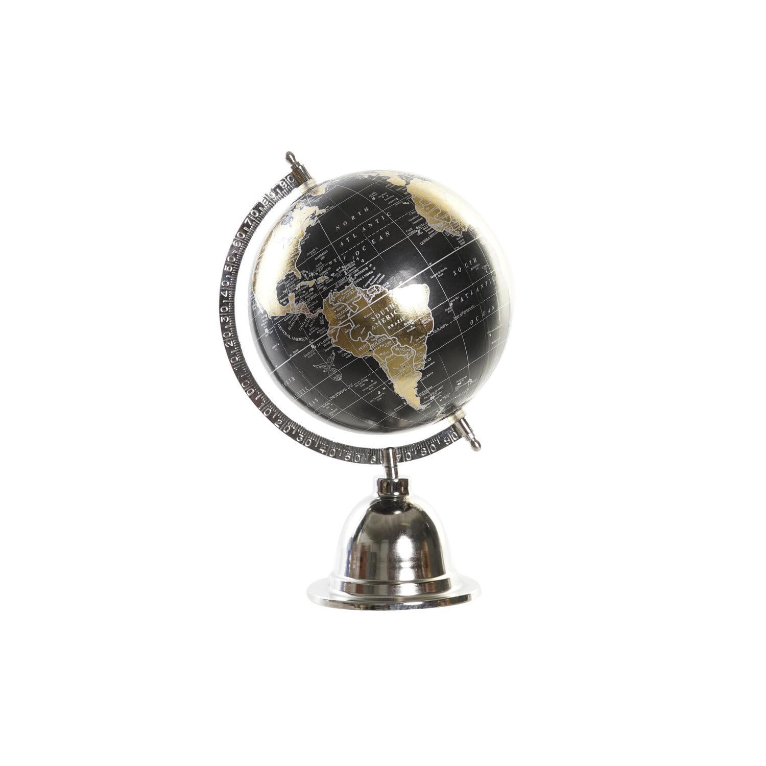 GLOBO TERRAQUEO ALUMINIO PVC 23X20X33 NEGRO
