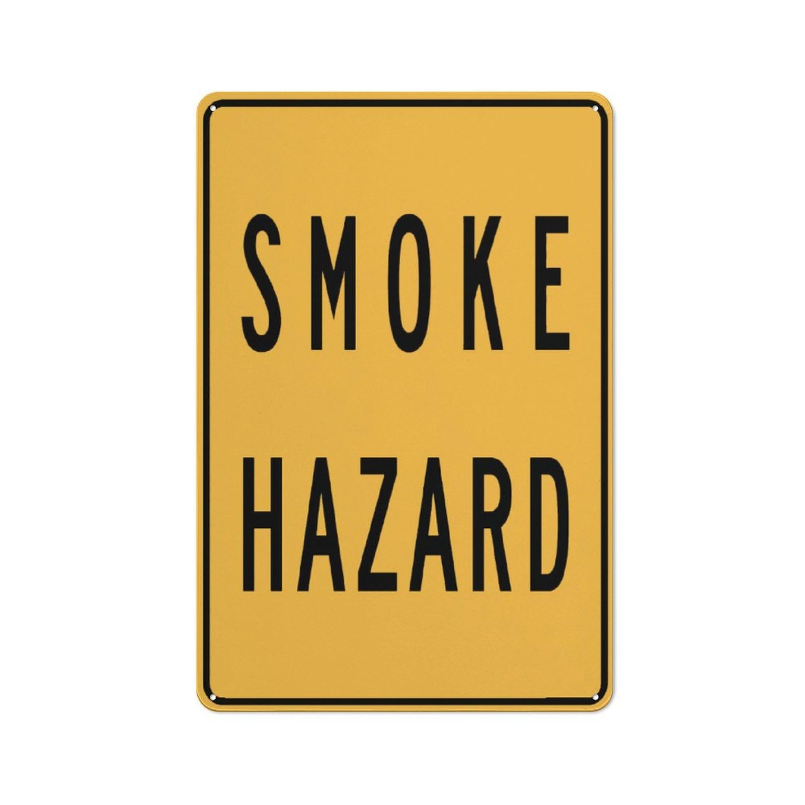 Smoke Hazard Multi Message Traffic Sign 12”X8” Metal Signs Aluminum Sign Pre-Drilled Holes For Easy Mounting Indoor Or Outdoor Use For Fence Door Or Gate