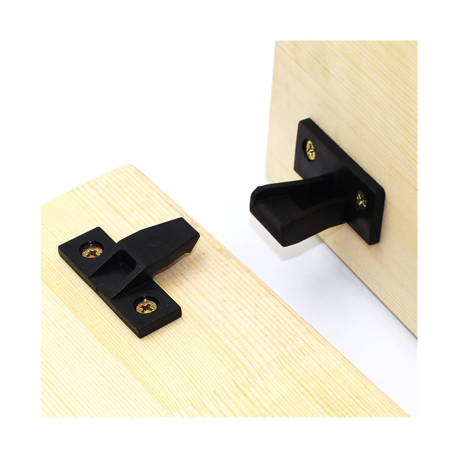 Hinges 4pcs Plastic Corner Brace Furniture Hasp Latches Connector Hinge Locks Buckle Fastener Connection Wardrobe Snap Support Fitting (Color : A)
