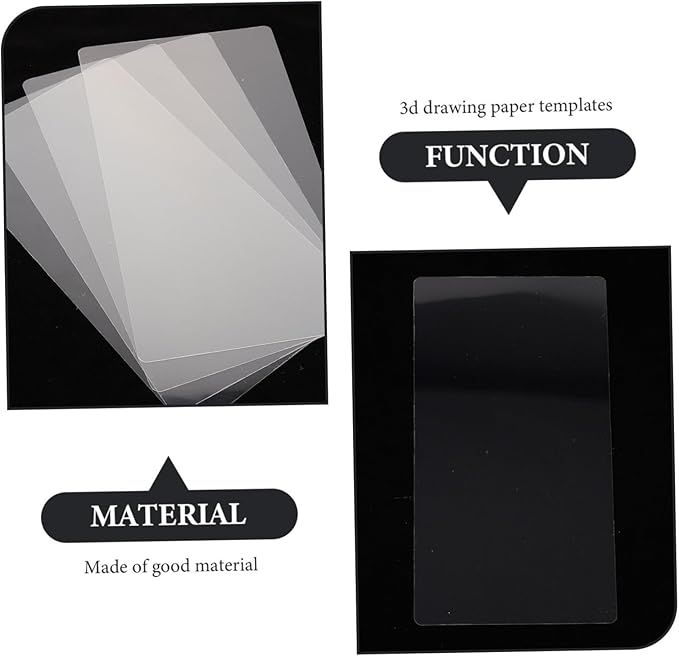 10 Piezas Láminas Transparentes para Impresión 3D PVC miniatura 4