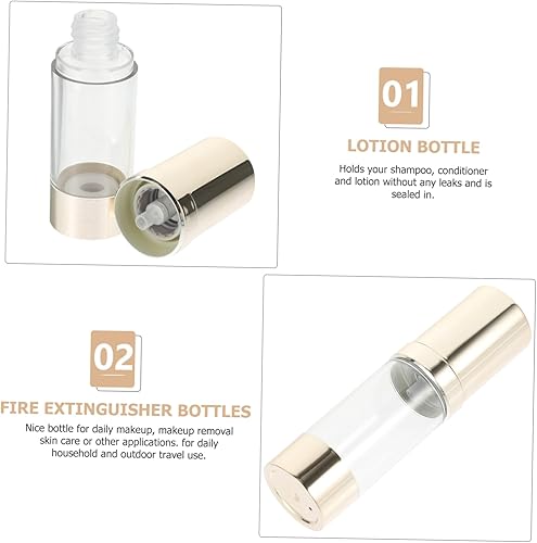 Miniatura 3 de Exceart 6 botellas de plástico de viaje con aerosol, vacío, rellenable, reutilizable, bomba de líquido, dispensador cosmético, para artículos de