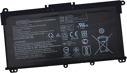HT03XL Batería para HP Pavilion 15-DA 15-DB 15-DW 15-DY 14-CE 14-CF 14-DF 17-by 17-CA 14M-DH0003DX 14M-DH1003DX 15T-DA000 15T-CS200 15-CW1XXX