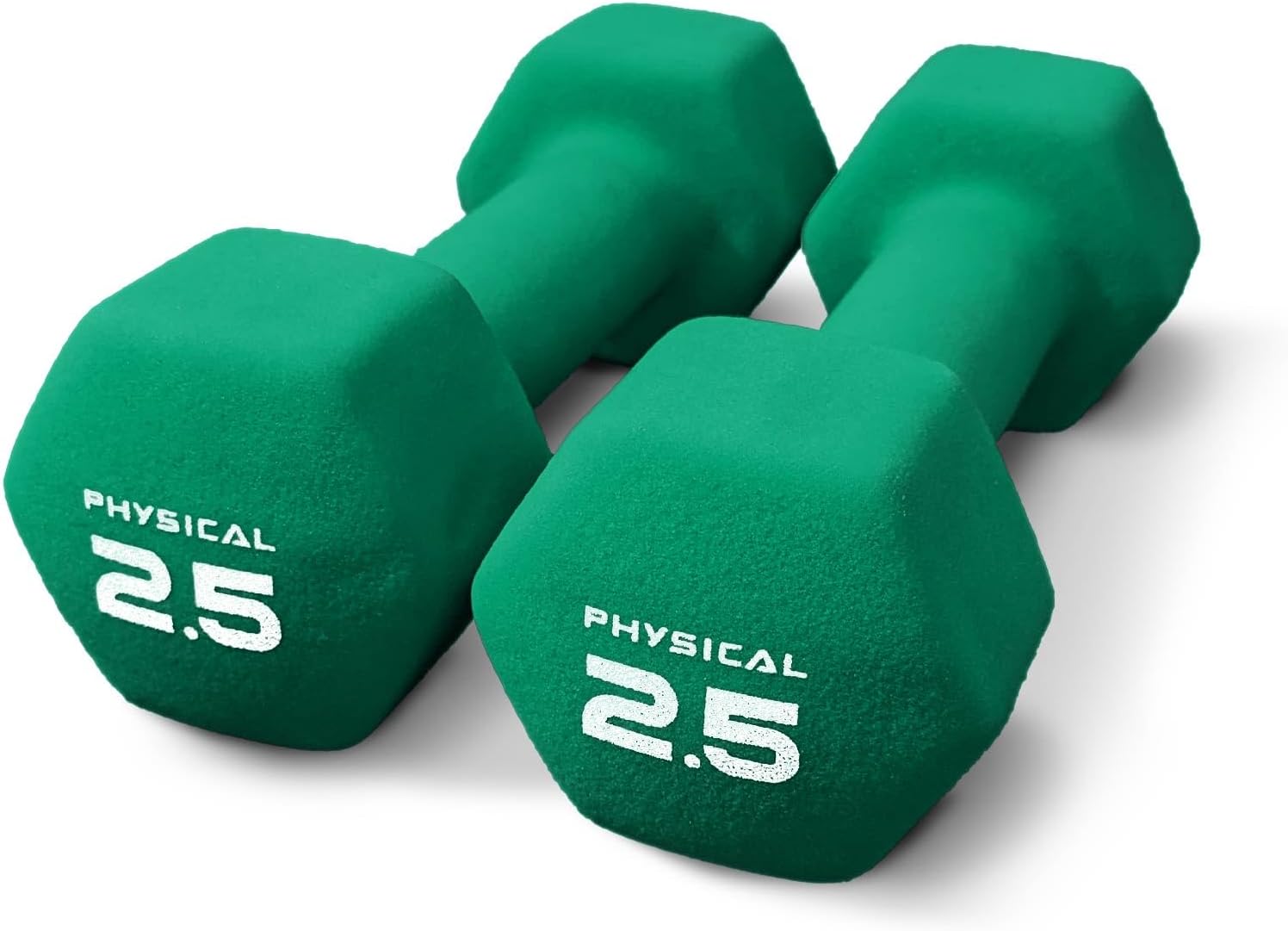 2 x 2.5kg Neo Hex Dumbbells - Teal - Weights for Body Toning, Cardio and Strength Training
