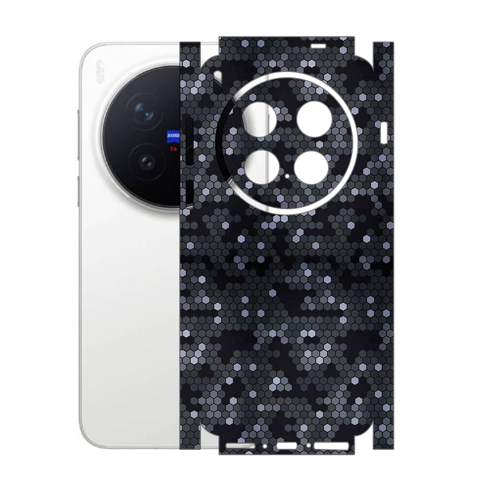 Compatible for Vivo X300 Pro (5G) - Mobile Back Skin Sticker Wrap - Lamination - Rear Screen Guard Protector (Coverage - Back+Camera+Sides) Design No.- (109)-image-10