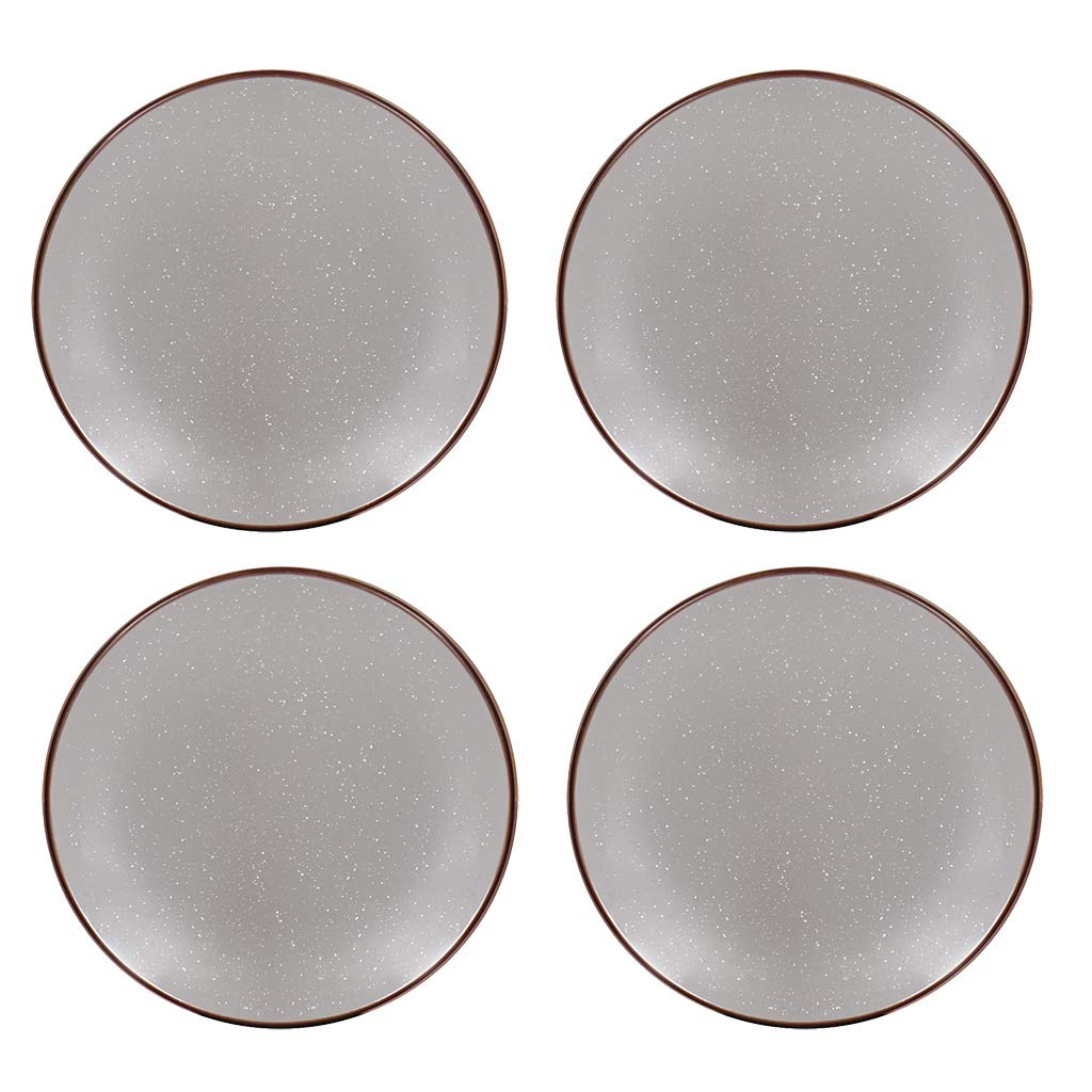 Dibor Set of 4 Ceramic Grey Stoneware Side Plates 20.5cm