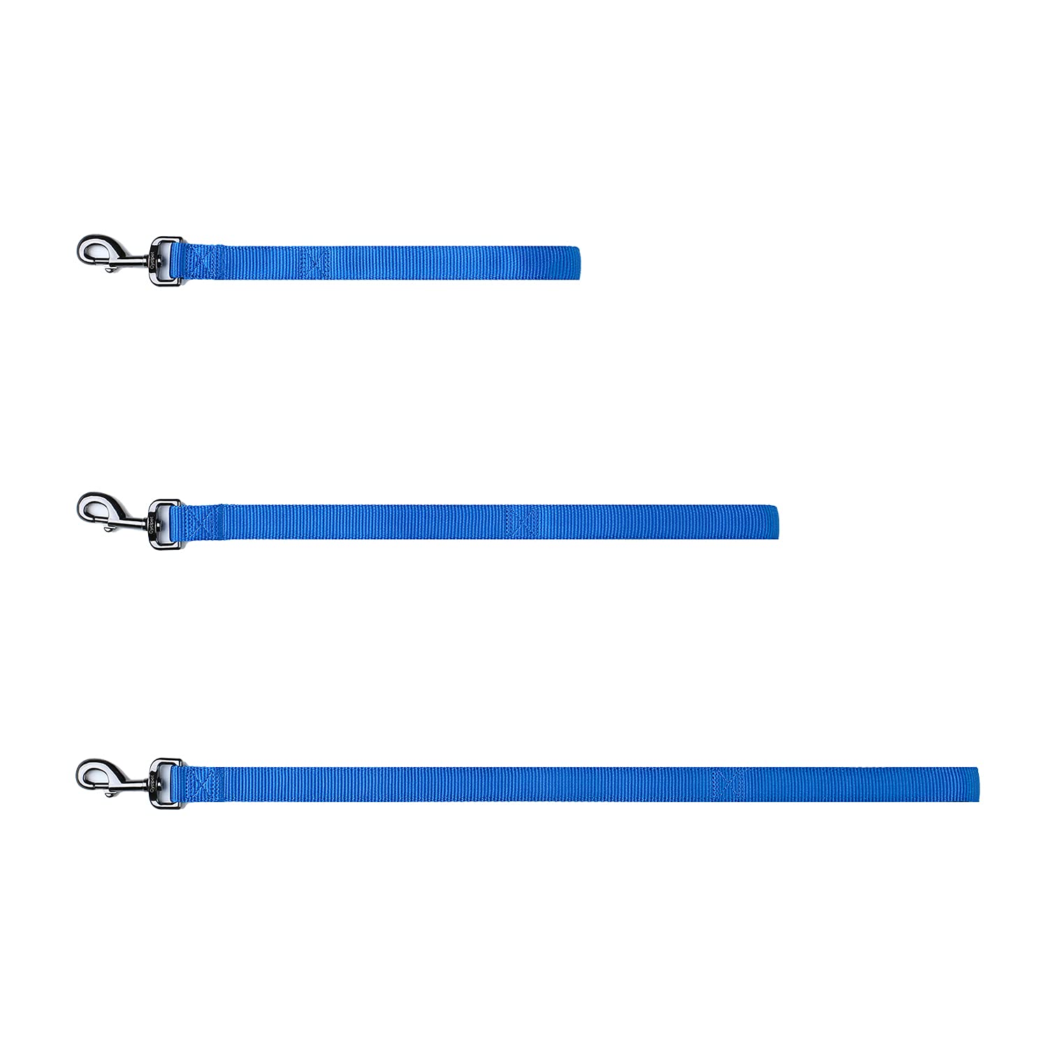 Correa corta de nailon de alta calidad de 61 cm con cierre resistente y mango acolchado cómodo para perros grandes de raza media, uso diario, correr, caminar, entrenamiento, etc. (61 cm, azul